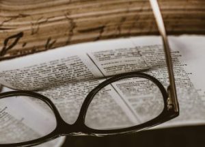 glossary with eye glasses - Wine Terms